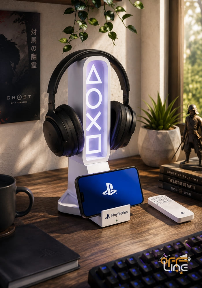 PlayStation - Lampička a Stojan na Sluchátka 3v1