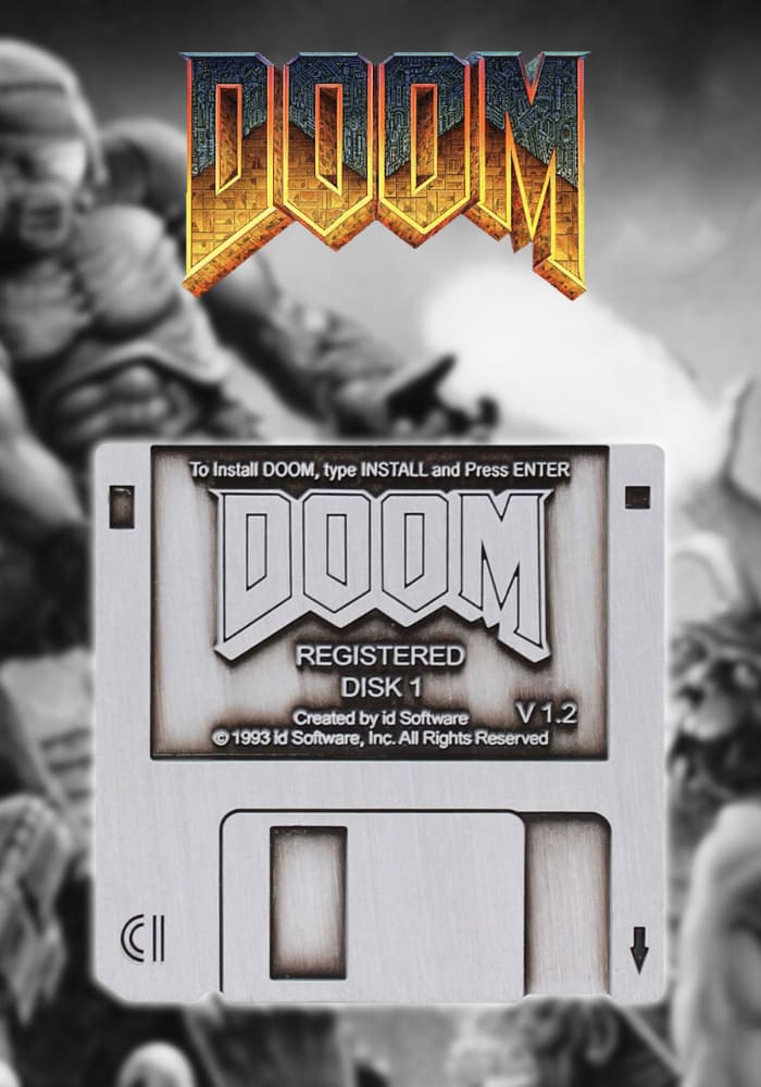 DOOM - Replica Floppy Disc 1:1 Odznak