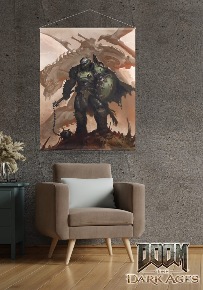 DOOM: The Dark Ages - wallscroll plátno "Concept art"