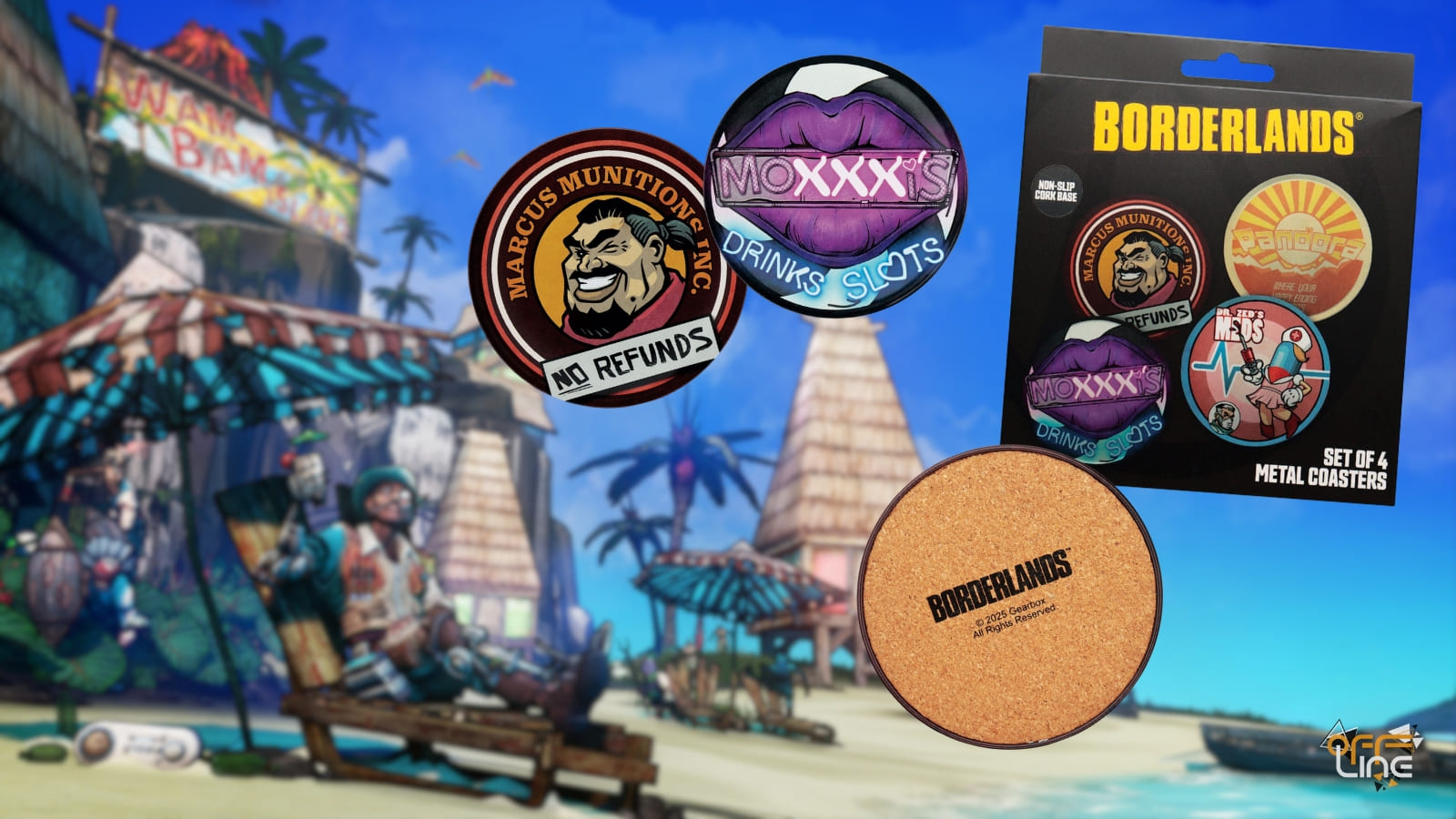 Borderlands - Kovové Podtácky