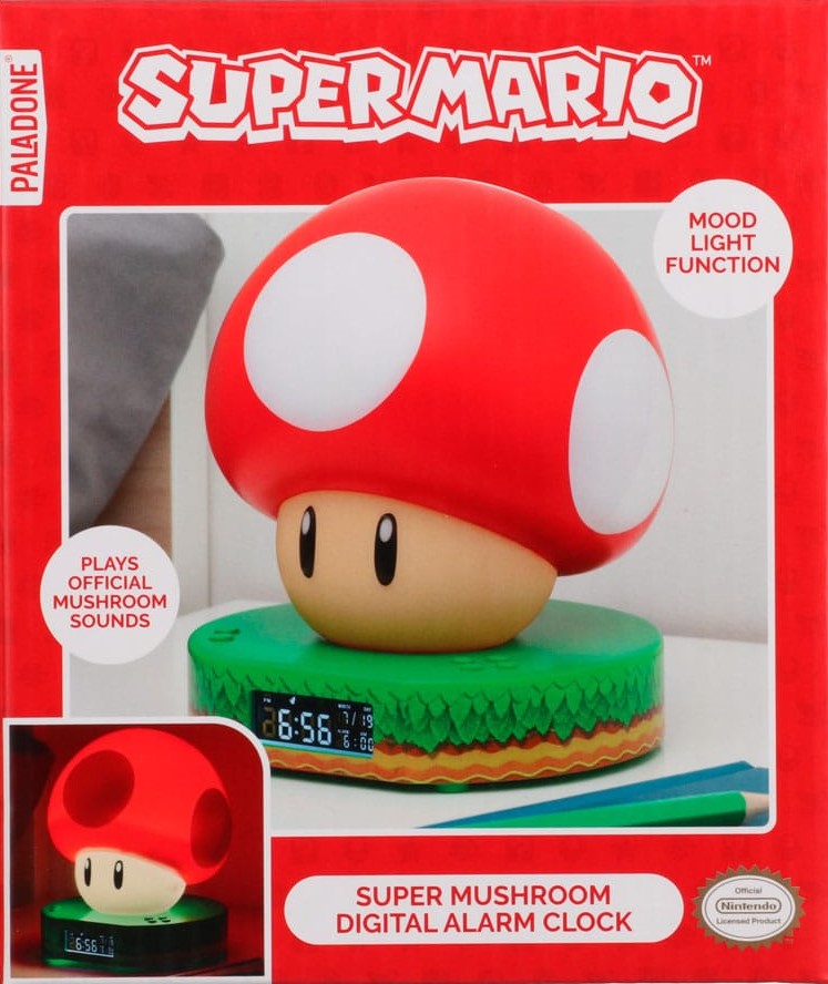 Nintendo: Super Mario - Budík "Super Houba" se Zvukem