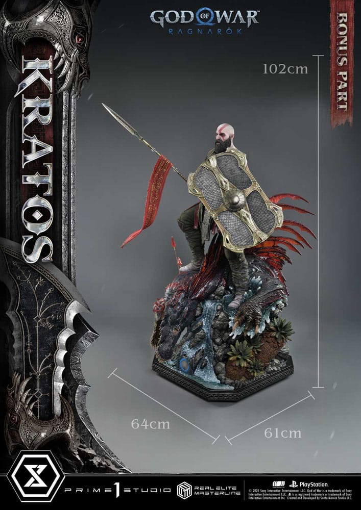 God of War: Ragnarok - Socha Masterline Series 1:3 Kratos [Bonus]