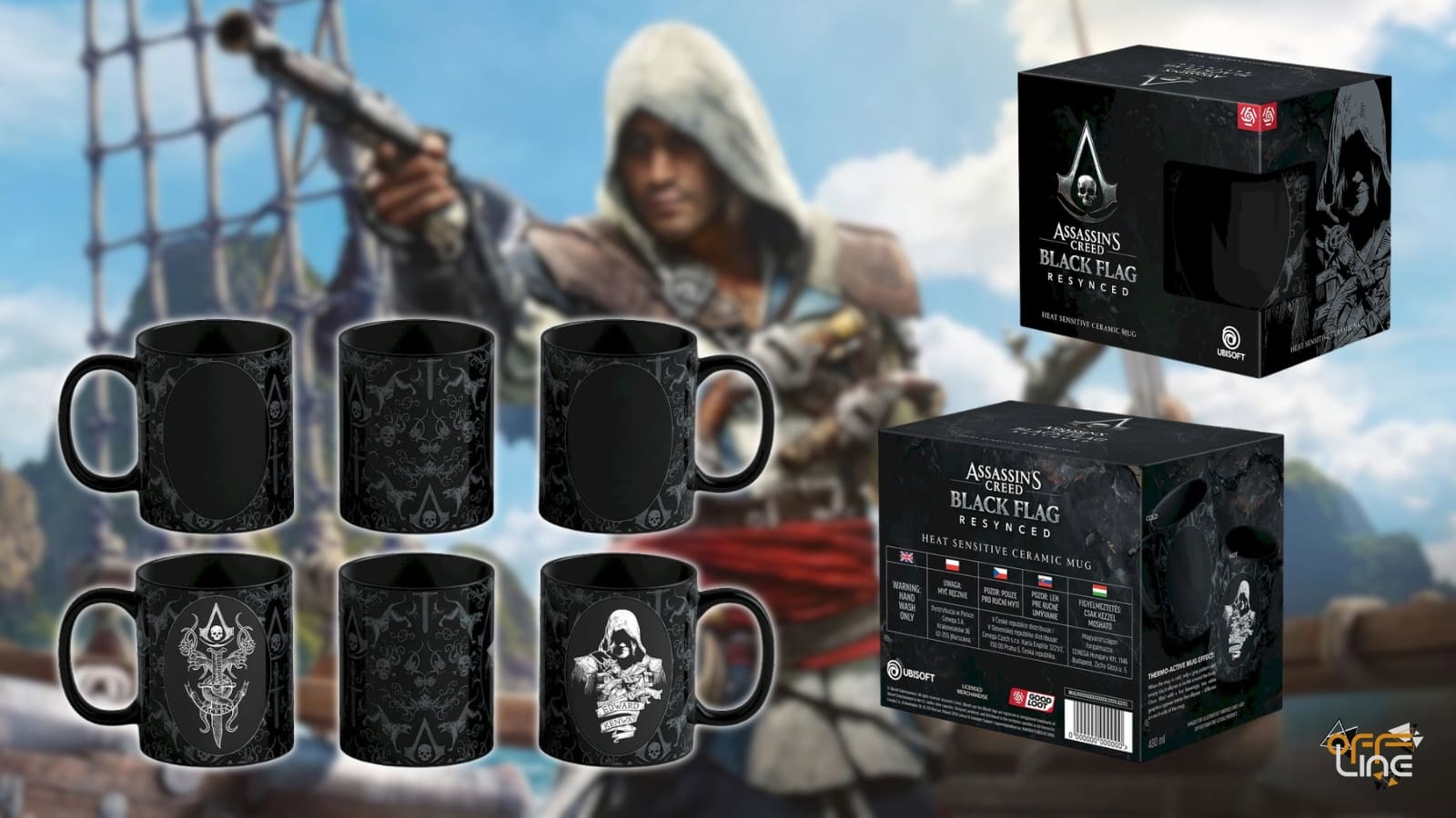 Assassins Creed: Black Flag Resynced - Keramický Hrnek Edward Kenway