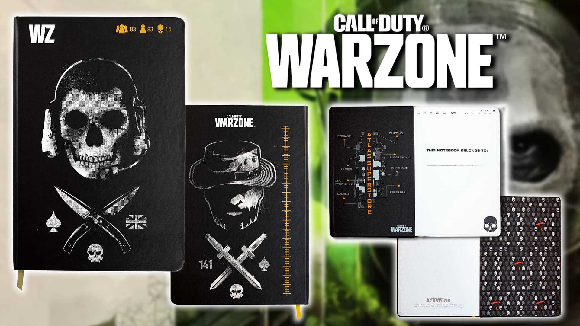 CoD: Warzone - Stylový zápisník A5 Ghost