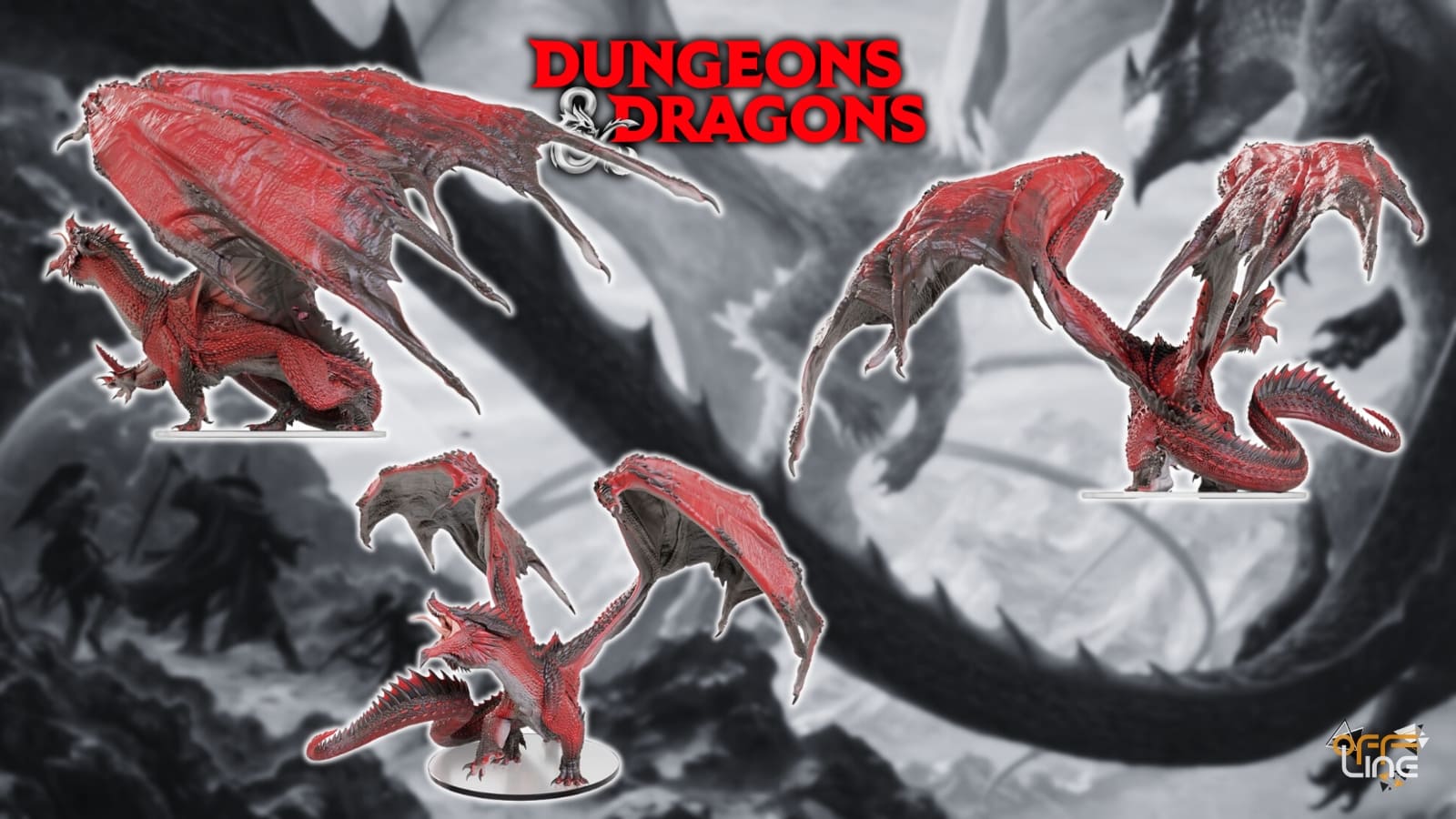 Dungeons & Dragons - soška dospělého draka Red Tyrant