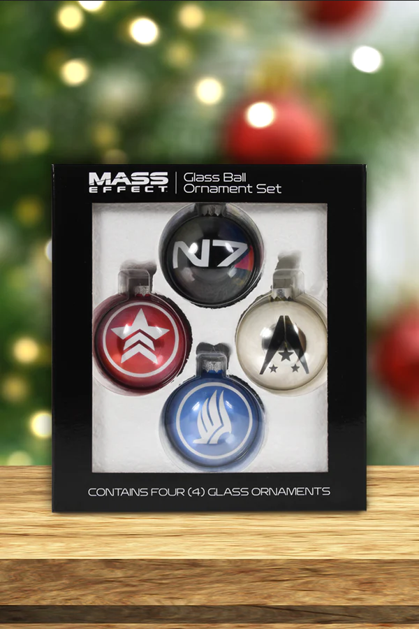 Mass Effect - skleněné vánoční ozdoby