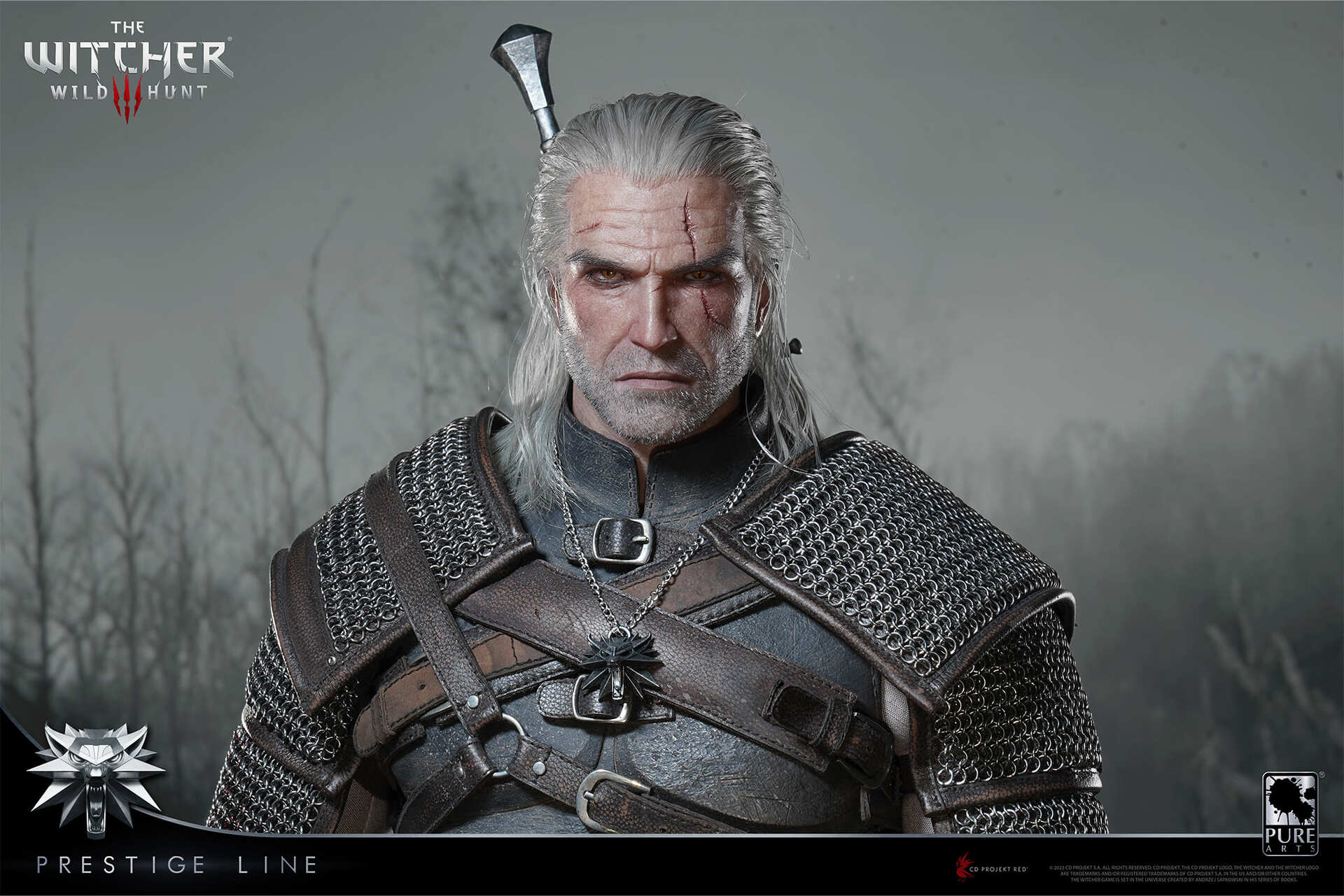Zaklínač 3: Wild Hunt - Geralt of Rivia 1:2 scale statue