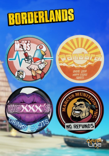 Borderlands - Kovové Podtácky